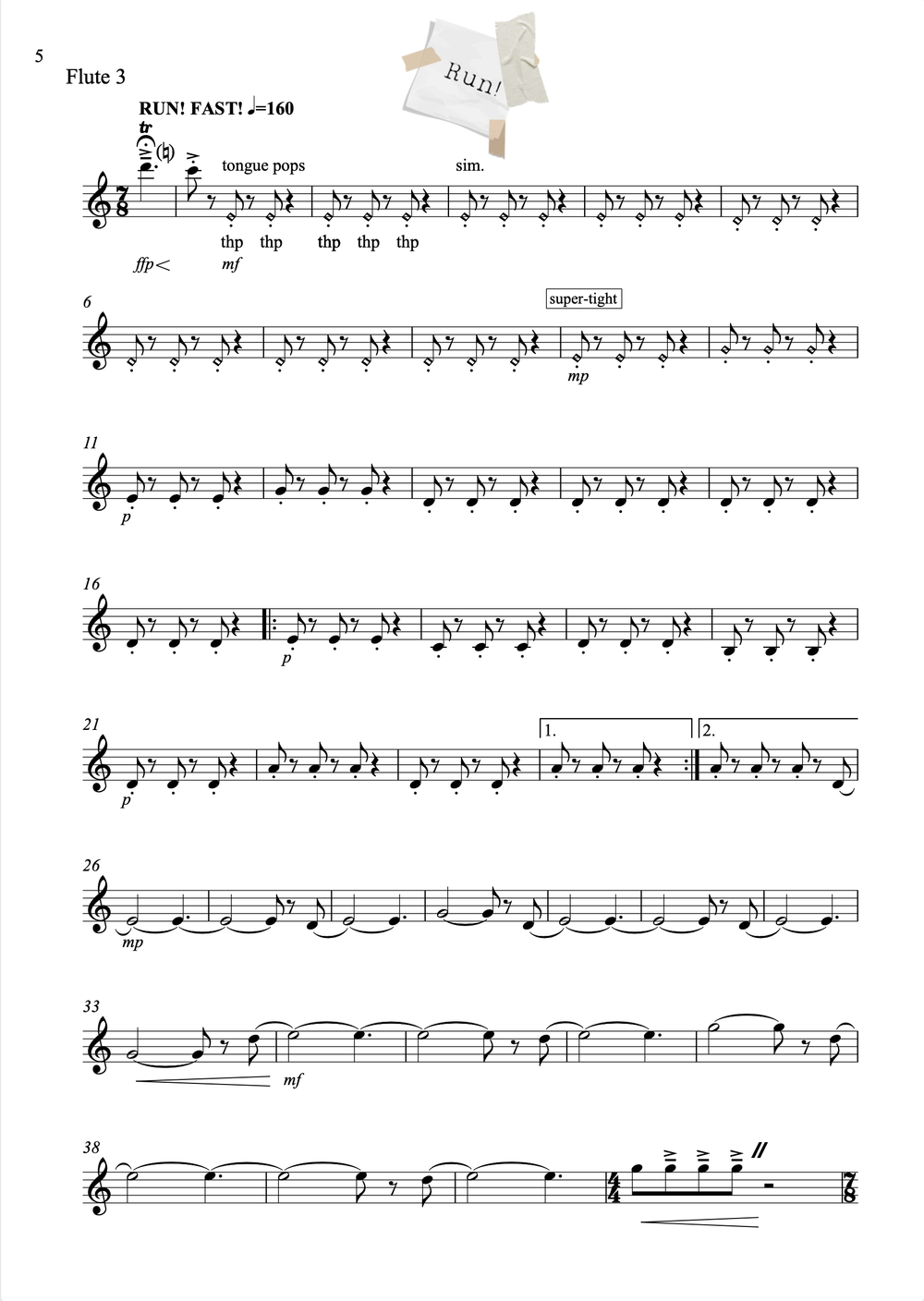 Three Sheets to the Wind for Flute Quartet (2023) — Gareth McLearnon